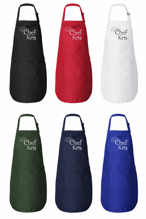 Personalized Apron Embroidered Chef Any Name Design Add a Name, premium quality apron with embroidery, great gift personalized apron
